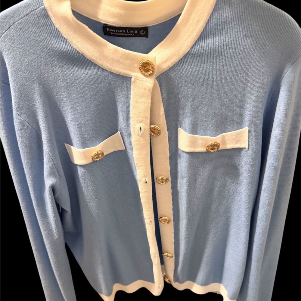 Blue cardigan